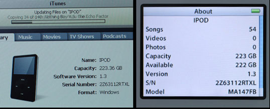 iPod Video 5G с жестким диском на 240ГБ доступен каждому